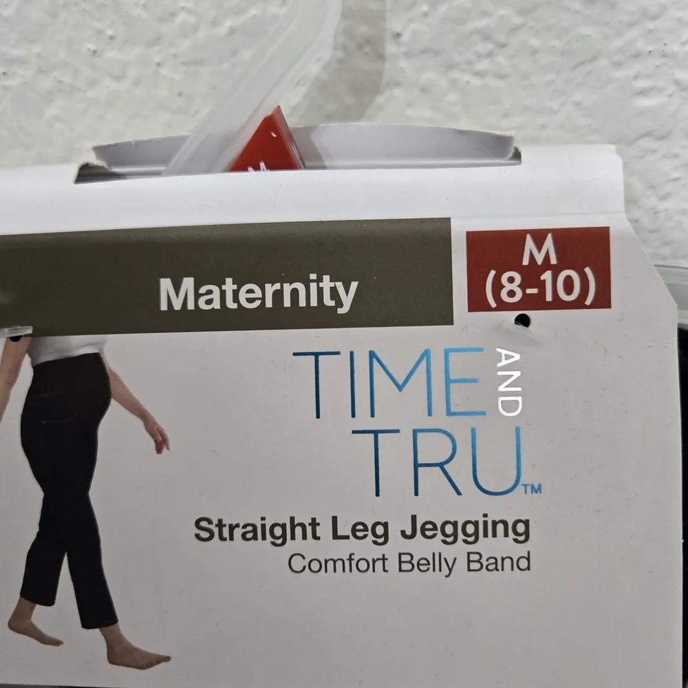 NWT Time and Tru Set Of 2 Maternity Blue Jeggings Size M - Picture 2 of 3